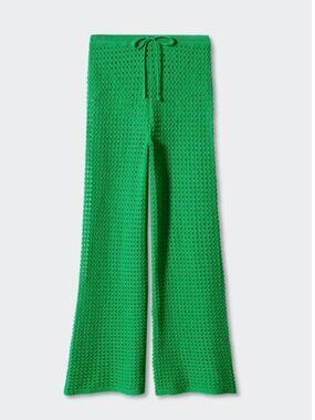 Mango x Simon Miller - Openwork Knit Trousers- Green- Size M- NWT